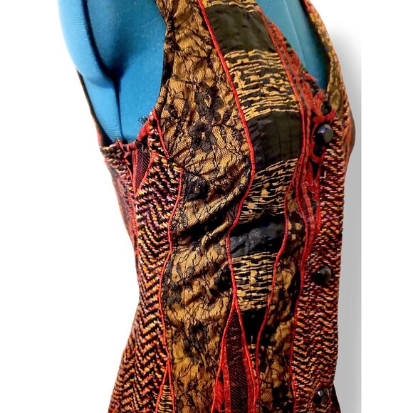 Ulla Popken Vest Plus Size 16/18 Womens Brocade Boho Mixed Materials *Al… - Picture 5 of 6